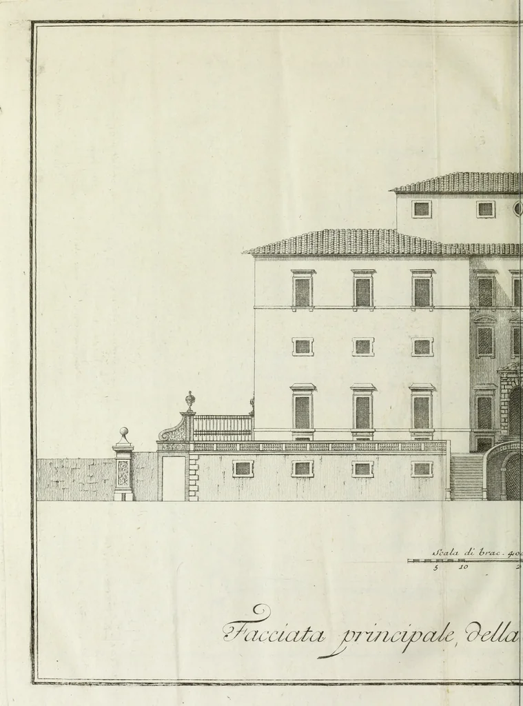 An illustration from Descrizione della regia villa, fontane, e fabbriche di Pratolino, 1742, leaf 77