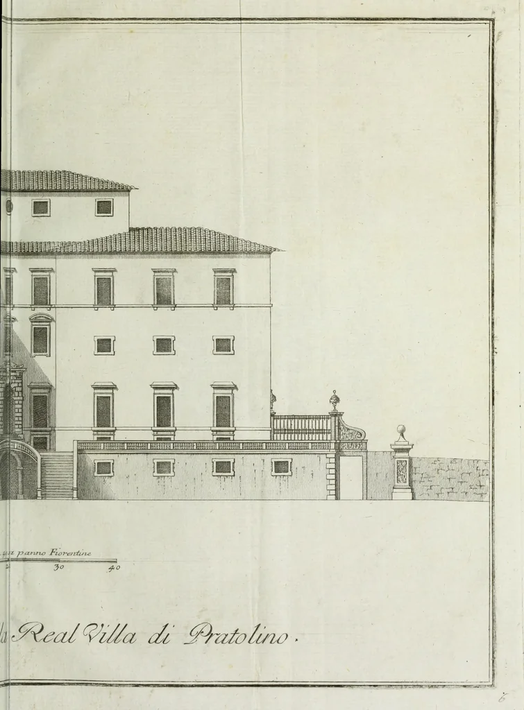 An illustration from Descrizione della regia villa, fontane, e fabbriche di Pratolino, 1742, leaf 78