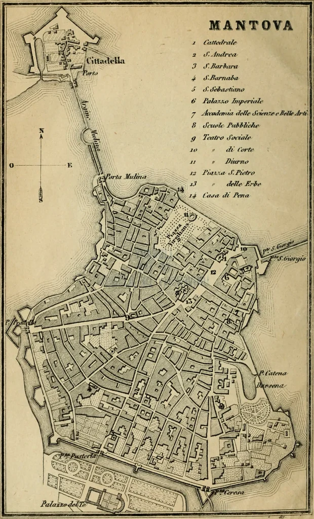 An illustration from Descrizione delle pitture, sculture, ed architetture che si osservano nella città di Mantova e ne' suoi contorni : data in luce a comodo singolarmente de' forestieri, 1763, leaf 5