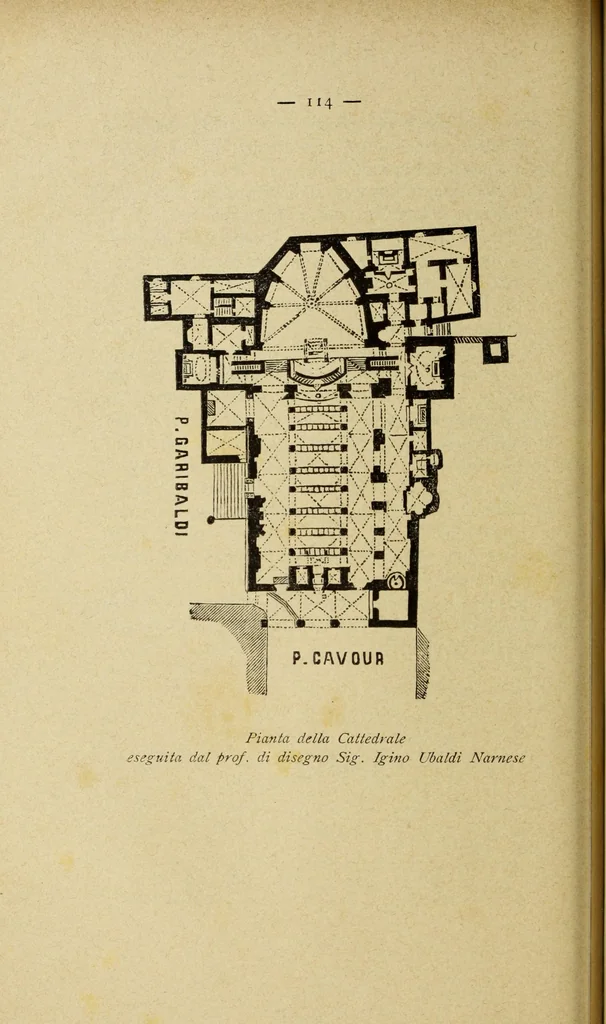 An illustration from Descrizione delle chiese di Narni e suoi dintorni le più importanti rispetto all'antichità e alle belle arti, 1898, leaf 120