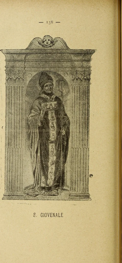 An illustration from Descrizione delle chiese di Narni e suoi dintorni le più importanti rispetto all'antichità e alle belle arti, 1898, leaf 144