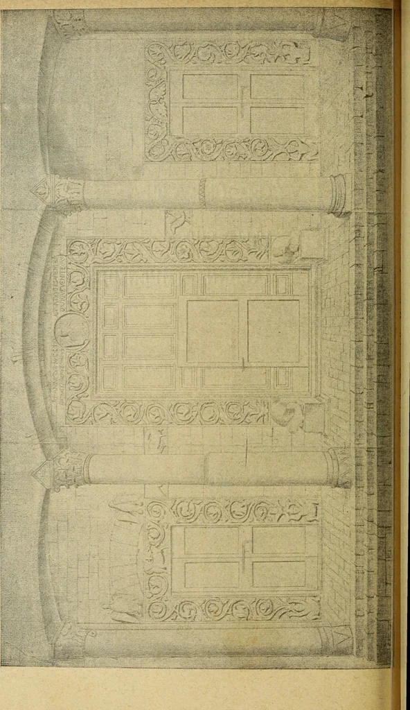 An illustration from Descrizione delle chiese di Narni e suoi dintorni le più importanti rispetto all'antichità e alle belle arti, 1898, leaf 202