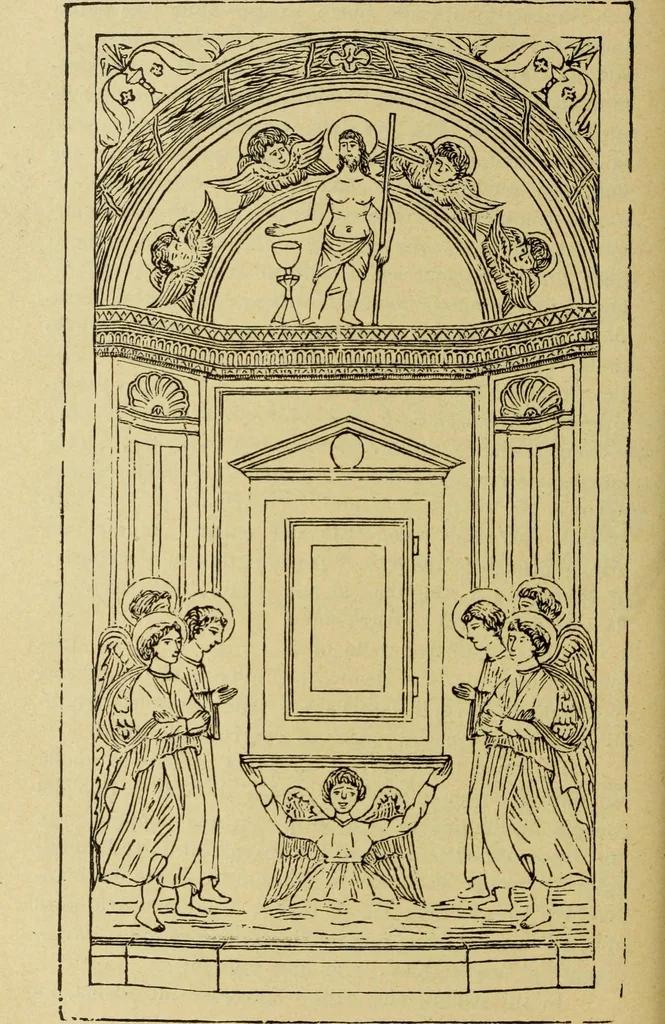 An illustration from Descrizione delle chiese di Narni e suoi dintorni le più importanti rispetto all'antichità e alle belle arti, 1898, leaf 274