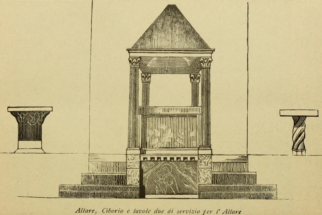 An illustration from Descrizione delle chiese di Narni e suoi dintorni le più importanti rispetto all'antichità e alle belle arti, 1898, leaf 448