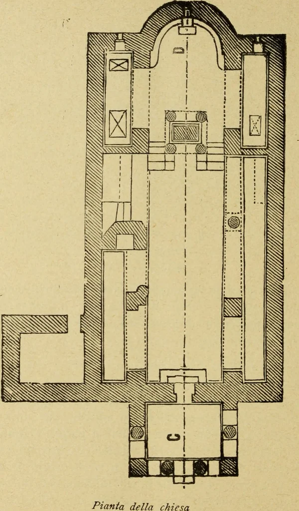 An illustration from Descrizione delle chiese di Narni e suoi dintorni le più importanti rispetto all'antichità e alle belle arti, 1898, leaf 454