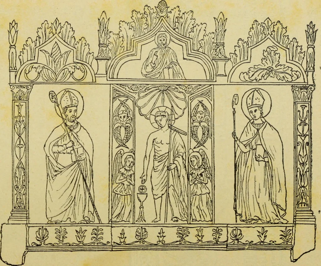 An illustration from Descrizione delle chiese di Narni e suoi dintorni le più importanti rispetto all'antichità e alle belle arti, 1898, leaf 56