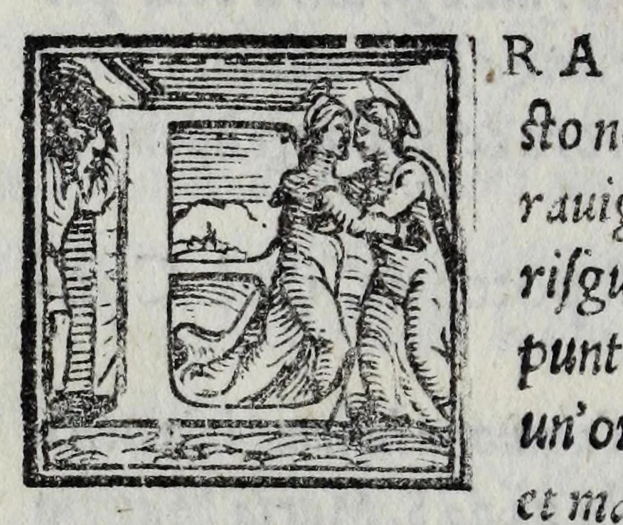 An illustration from Descrizione dell' entrata della sereniss. reina Giouanna d'Austria et dell'apparato, fatto in Firenze nella venuta, & per le felicissime nozze di S. Altezza et dell' illustrissimo & eccellentiss. S. Don Francesco de Medici, prencipe di Fiorenza, & di Siena, 1566, leaf 112
