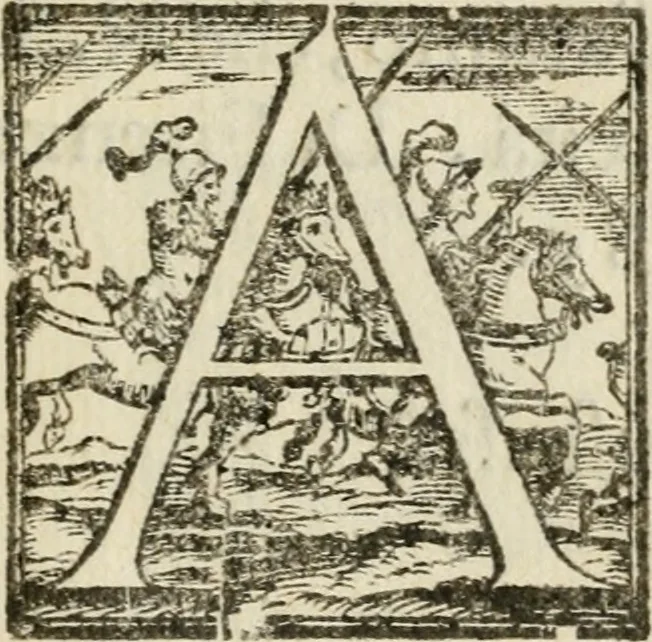 An illustration from Descrizione del magnificentiss. apparato, e de' maravigliosi intermedi : fatti per la commedia rappresentata in Firenze nelle felicissime nozze degl'illustrissimi ed eccellentissmi signori il signor don Cesare d'Este, e la signora donna Virginia Medici, 1586, leaf 6