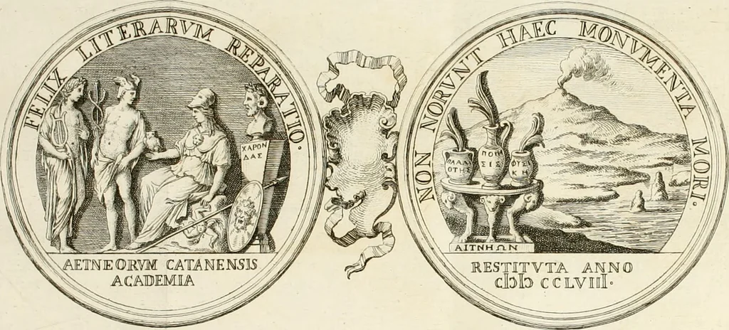 An illustration from Descrizione del museo d'antiquaria e del gabinetto d'istoria naturale del signor principe di Biscari, 1787, leaf 82