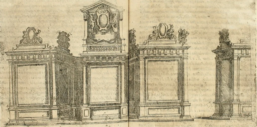 An illustration from Descrizione del regale apparato per le nozze della serenissima Madama Cristina di Loreno, moglie del serenissimo don Ferdinando Medici, III. granduca di Toscana, 1589, leaf 100