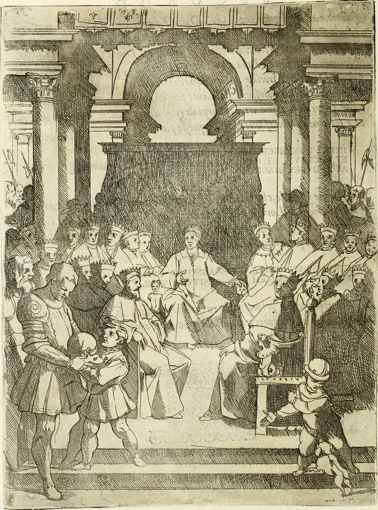 An illustration from Descrizione del regale apparato per le nozze della serenissima Madama Cristina di Loreno, moglie del serenissimo don Ferdinando Medici, III. granduca di Toscana, 1589, leaf 103
