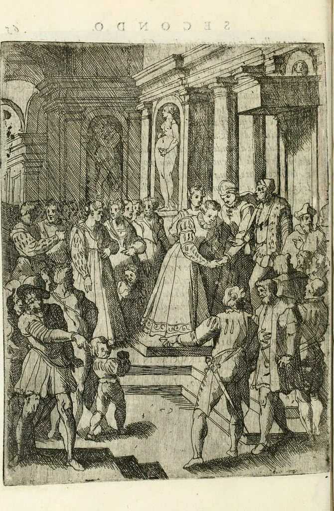An illustration from Descrizione del regale apparato per le nozze della serenissima Madama Cristina di Loreno, moglie del serenissimo don Ferdinando Medici, III. granduca di Toscana, 1589, leaf 111
