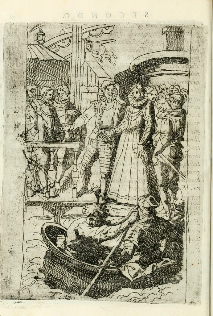 An illustration from Descrizione del regale apparato per le nozze della serenissima Madama Cristina di Loreno, moglie del serenissimo don Ferdinando Medici, III. granduca di Toscana, 1589, leaf 117
