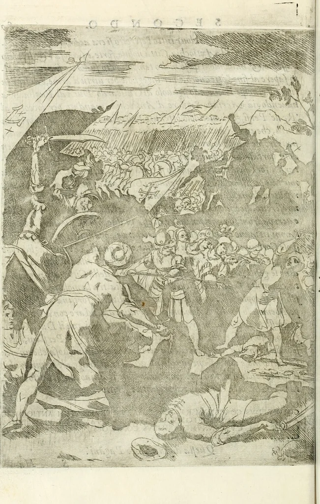 An illustration from Descrizione del regale apparato per le nozze della serenissima Madama Cristina di Loreno, moglie del serenissimo don Ferdinando Medici, III. granduca di Toscana, 1589, leaf 135