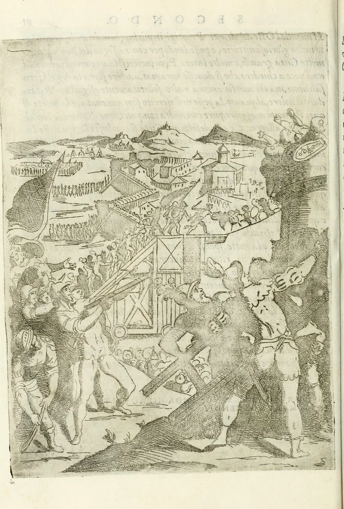 An illustration from Descrizione del regale apparato per le nozze della serenissima Madama Cristina di Loreno, moglie del serenissimo don Ferdinando Medici, III. granduca di Toscana, 1589, leaf 137