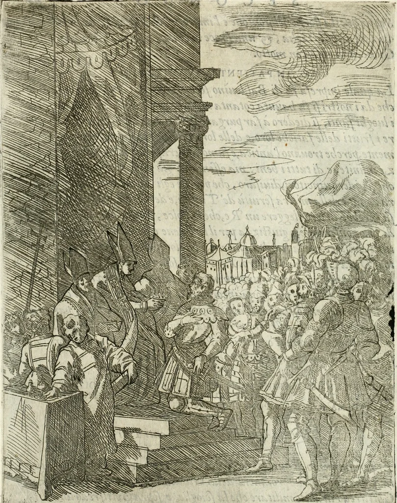 An illustration from Descrizione del regale apparato per le nozze della serenissima Madama Cristina di Loreno, moglie del serenissimo don Ferdinando Medici, III. granduca di Toscana, 1589, leaf 139