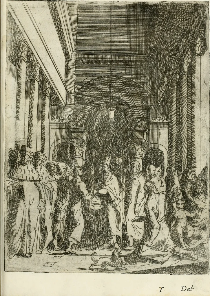 An illustration from Descrizione del regale apparato per le nozze della serenissima Madama Cristina di Loreno, moglie del serenissimo don Ferdinando Medici, III. granduca di Toscana, 1589, leaf 154