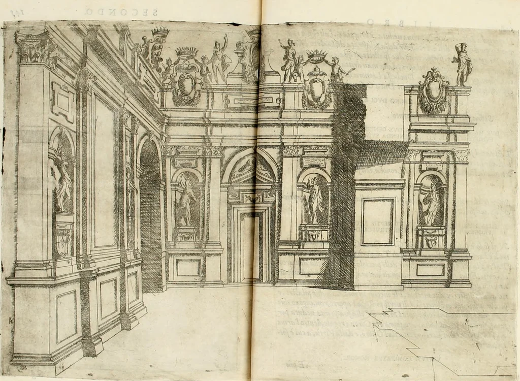An illustration from Descrizione del regale apparato per le nozze della serenissima Madama Cristina di Loreno, moglie del serenissimo don Ferdinando Medici, III. granduca di Toscana, 1589, leaf 196
