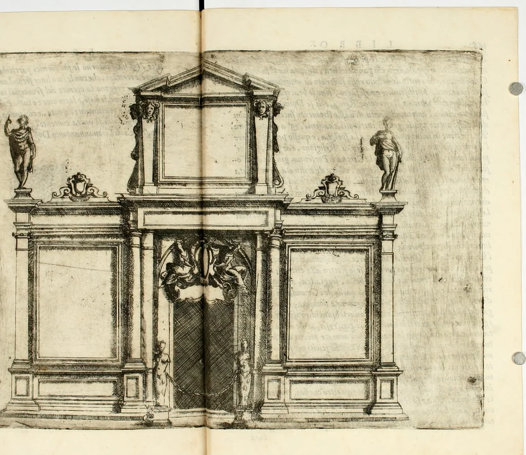 An illustration from Descrizione del regale apparato per le nozze della serenissima Madama Cristina di Loreno, moglie del serenissimo don Ferdinando Medici, III. granduca di Toscana, 1589, leaf 216