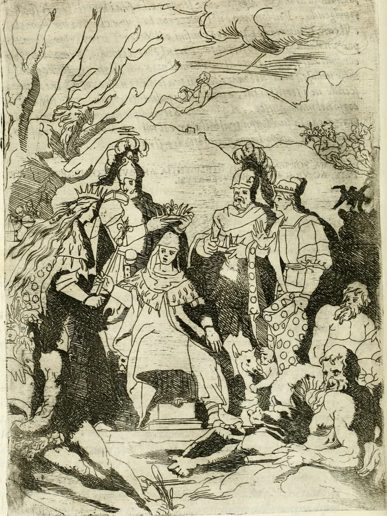 An illustration from Descrizione del regale apparato per le nozze della serenissima Madama Cristina di Loreno, moglie del serenissimo don Ferdinando Medici, III. granduca di Toscana, 1589, leaf 219