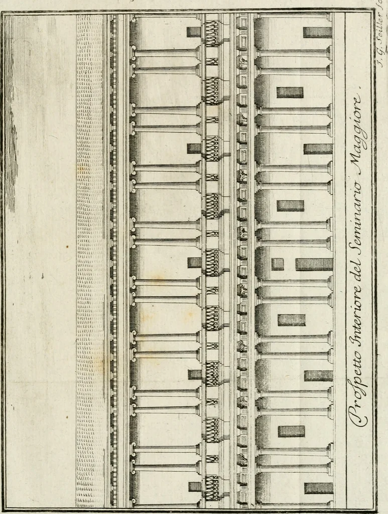 An illustration from Descrizione di Milano : ornata con molti disegni in rame delle fabbriche più cospicue, che si trovano in questa metropoli, 1737, leaf 178