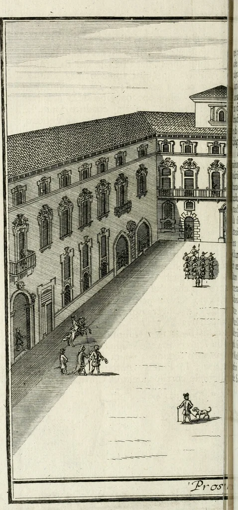 An illustration from Descrizione di Milano : ornata con molti disegni in rame delle fabbriche più cospicue, che si trovano in questa metropoli, 1737, leaf 167