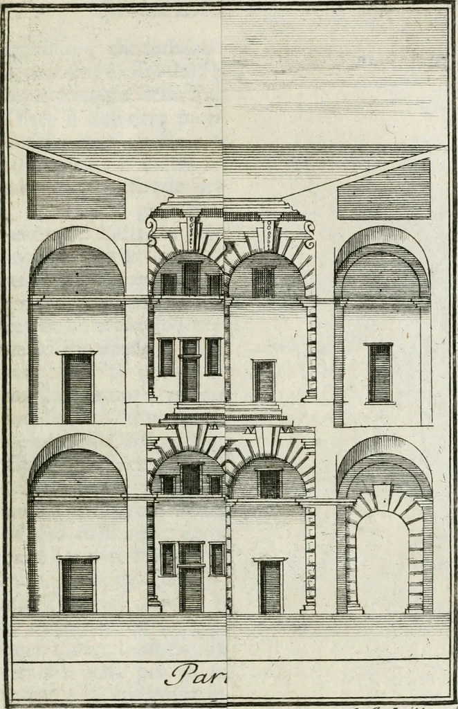 An illustration from Descrizione di Milano : ornata con molti disegni in rame delle fabbriche più cospicue, che si trovano in questa metropoli, 1737, leaf 98