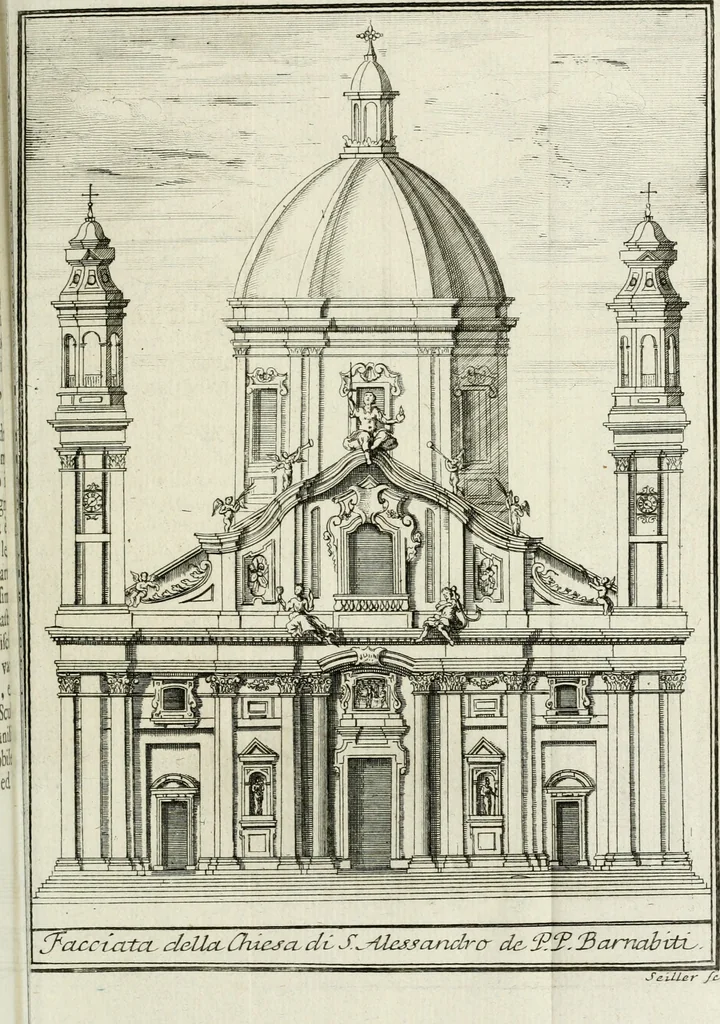 An illustration from Descrizione di Milano : ornata con molti disegni in rame delle fabbriche più cospicue, che si trovano in questa metropoli, 1737, leaf 128