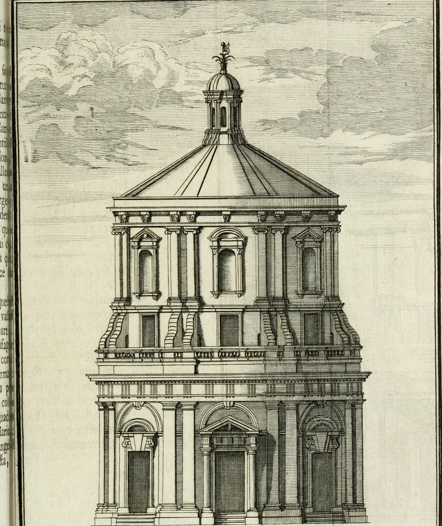 An illustration from Descrizione di Milano : ornata con molti disegni in rame delle fabbriche più cospicue, che si trovano in questa metropoli, 1737, leaf 154