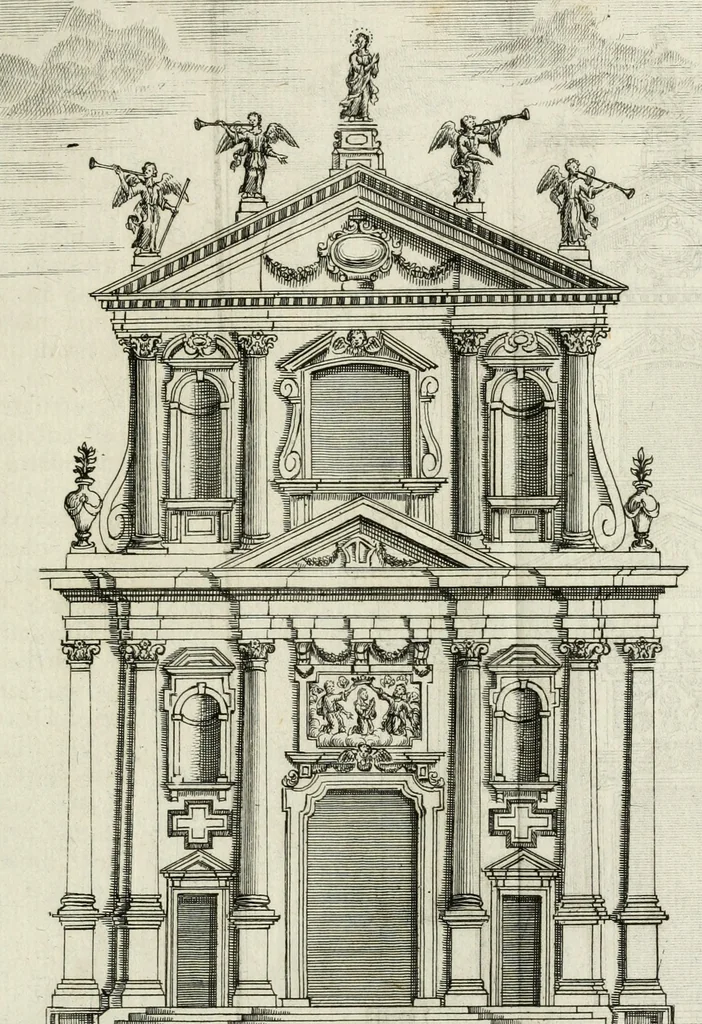 An illustration from Descrizione di Milano : ornata con molti disegni in rame delle fabbriche più cospicue, che si trovano in questa metropoli, 1737, leaf 218