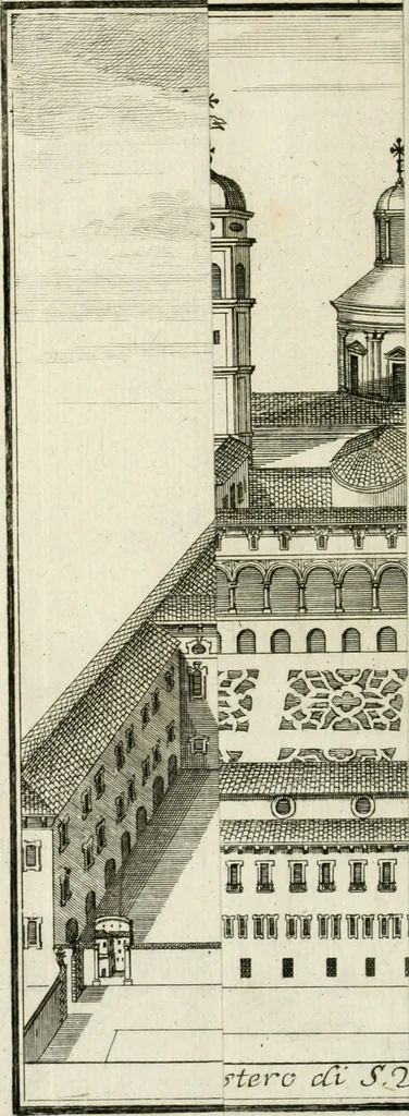 An illustration from Descrizione di Milano : ornata con molti disegni in rame delle fabbriche più cospicue, che si trovano in questa metropoli, 1737, leaf 403