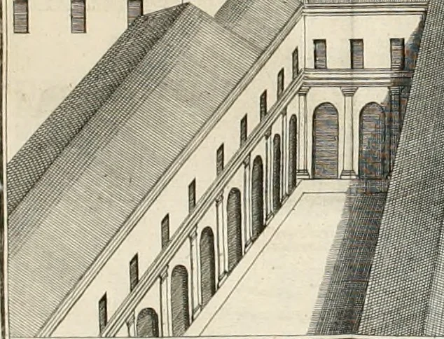 An illustration from Descrizione di Milano : ornata con molti disegni in rame delle fabbriche più cospicue, che si trovano in questa metropoli, 1737, leaf 107
