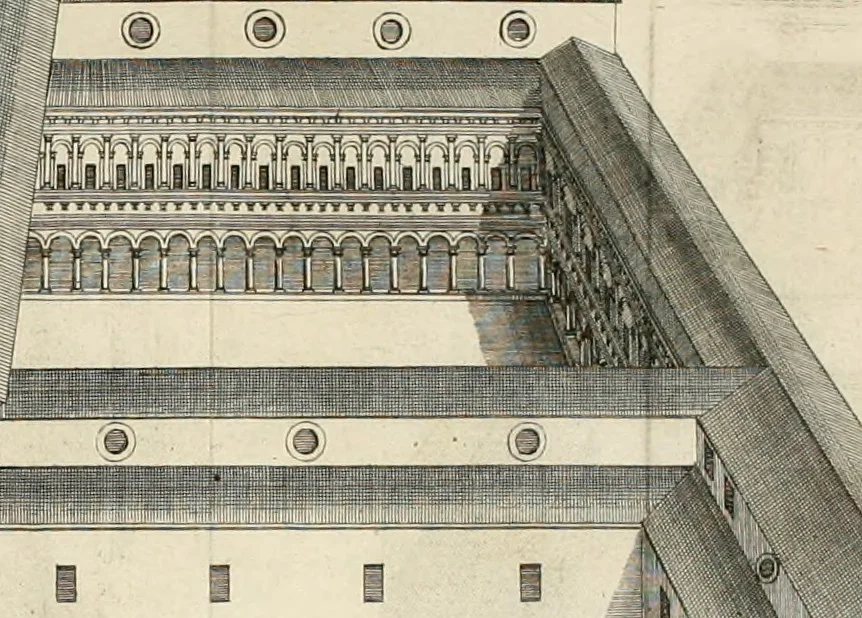 An illustration from Descrizione di Milano : ornata con molti disegni in rame delle fabbriche più cospicue, che si trovano in questa metropoli, 1737, leaf 107