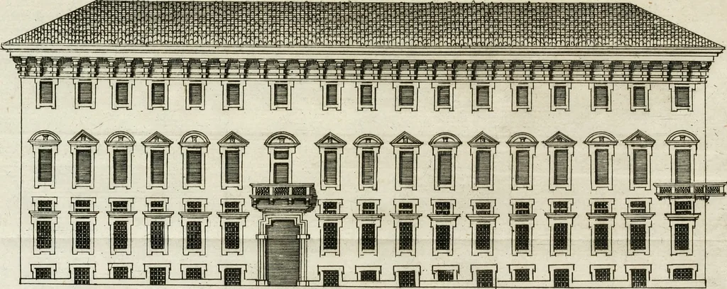 An illustration from Descrizione di Milano : ornata con molti disegni in rame delle fabbriche più cospicue, che si trovano in questa metropoli, 1737, leaf 436