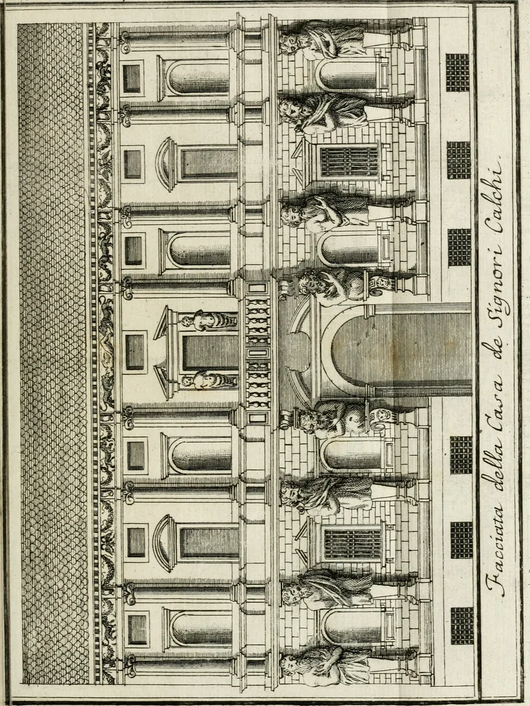 An illustration from Descrizione di Milano : ornata con molti disegni in rame delle fabbriche più cospicue, che si trovano in questa metropoli, 1737, leaf 492