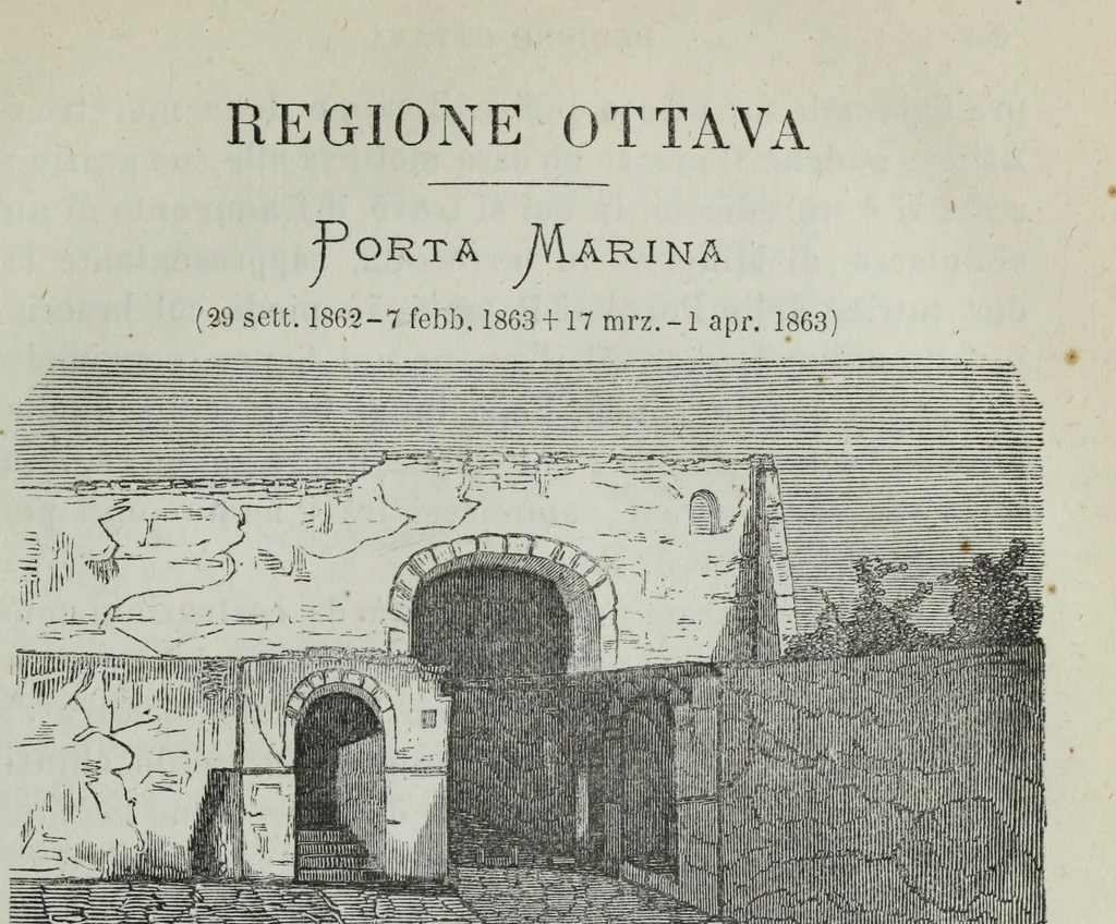 An illustration from Descrizione di Pompeii, 1875, leaf 318
