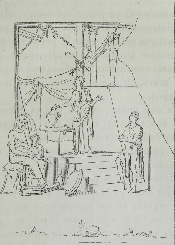 An illustration from Descrizione di Pompeii, 1875, leaf 56