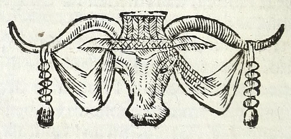 An illustration from Descrizione di Roma antica : formata nuouamente con le autorità di Bartolomeo Marliani, Onofrio Panuinio, Alessandro Donati, Faminio Nardini, e d'altri celebri scrittori antichi, & antiquarij moderni, accennati nella lettera al lettore. Nella quale si discorre degl' archi, aquedotti, basiliche, circhi, colonne, curie, fori, librerie, naumachie, obelischi, palazzi, pitture, ponti, statue, teatri, anfiteatri, tempij, terme, vie, & altri famosi edificij romani. Accresciuta di moltissime figure in rame, di varie medaglie, e di curiose notizie istoriche, 1697, leaf 128