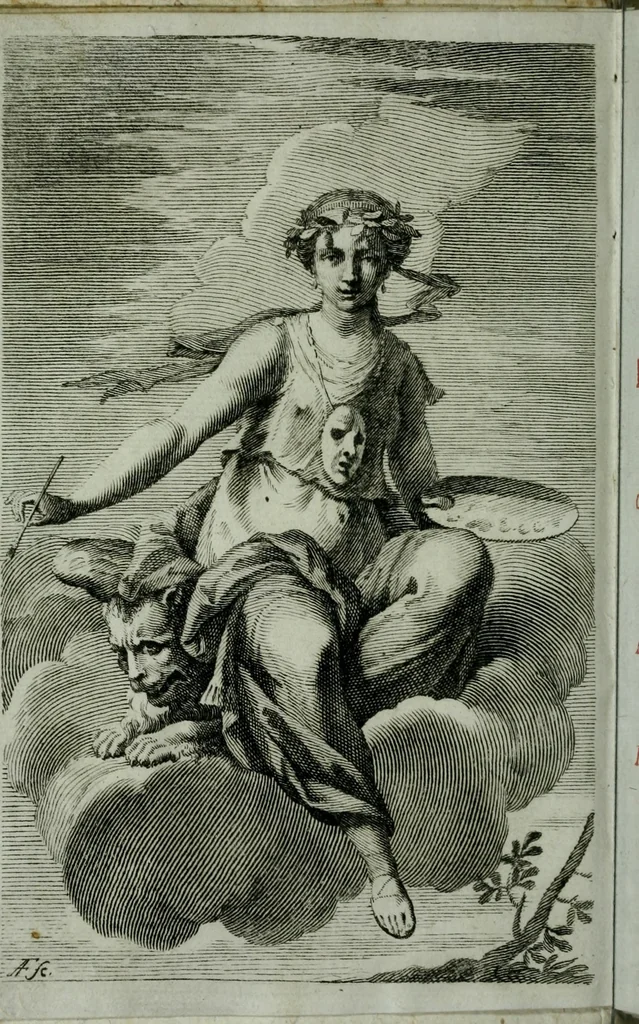 An illustration from Descrizione di tutte le pubbliche pitture della città di Venezia e isole circonvicine : o sia rinnovazione delle Ricche minere di Marco Boschini : colla aggiunta di tutte le opere, che uscirono dal 1674. fino al presente l733 : con un compendio delle vite, e maniere de' principali pittori, 1733, leaf 5