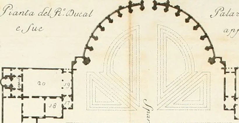 An illustration from Descrizione storica delle pitture del Regio-Ducale Palazzo del Te fuori della porta di Mantova detta Pusterla, con alcune tavole in rame, 1783, leaf 67