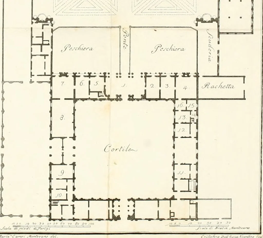 An illustration from Descrizione storica delle pitture del Regio-Ducale Palazzo del Te fuori della porta di Mantova detta Pusterla, con alcune tavole in rame, 1783, leaf 67