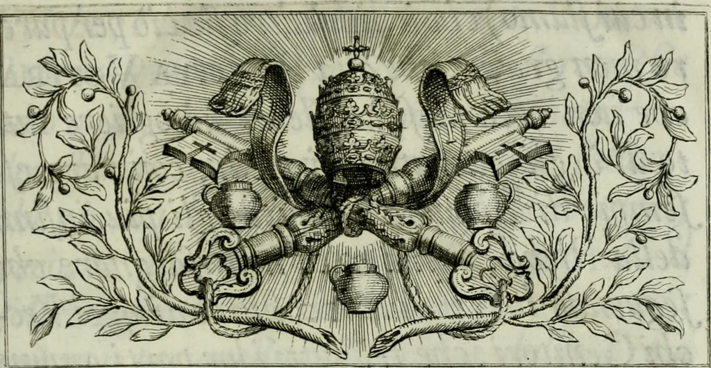 An illustration from Descrizzione delle imagini dipinnte da Rafaelle d'Urbino nelle Camere del Palazzo Apostolico Vaticano, 1695, leaf 8
