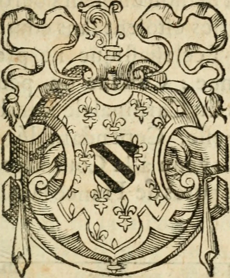 An illustration from Des decorations funebres, ou il est amplement traite' des tentures, des lumieres, des mausolées, catafalques, inscriptions & autres ornemens funebres; avec tout ce qui s'est fait de plus considerable depuis plus d'un siecle, pour les papes, empereurs, rois, reines, cardinaux, princes, prelats, sçavans & personnes illustres en naissance, vertu & dignitè, &c. .., 1684, leaf 274