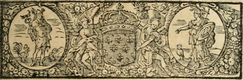 An illustration from Des decorations funebres, ou il est amplement traite' des tentures, des lumieres, des mausolées, catafalques, inscriptions & autres ornemens funebres; avec tout ce qui s'est fait de plus considerable depuis plus d'un siecle, pour les papes, empereurs, rois, reines, cardinaux, princes, prelats, sçavans & personnes illustres en naissance, vertu & dignitè, &c. .., 1684, leaf 58