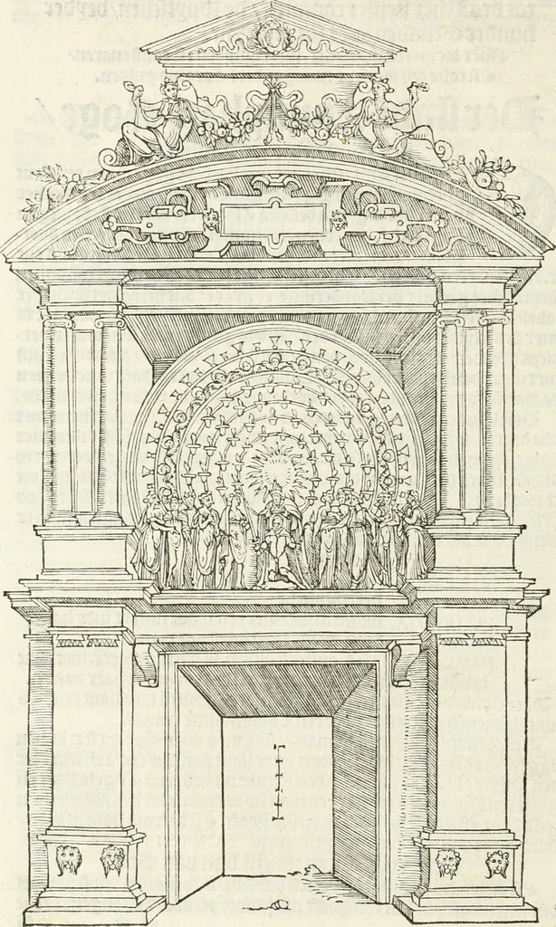 An illustration from De seer wonderlijcke, schoone, triumphelijcke incompst, van den hooghmogenden Prince Philips, Prince van Spaignen, Caroli des vijfden, Keysers sone : inde stadt van Antwerpen, anno M.CCCCC.XLIX, 1550, leaf 105