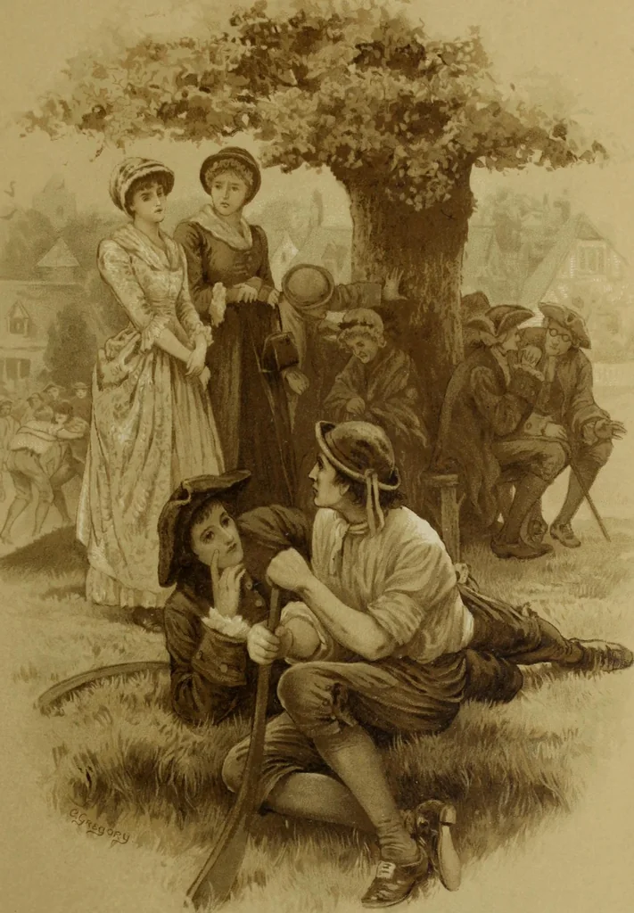 An illustration from The deserted village, 1800, leaf 10