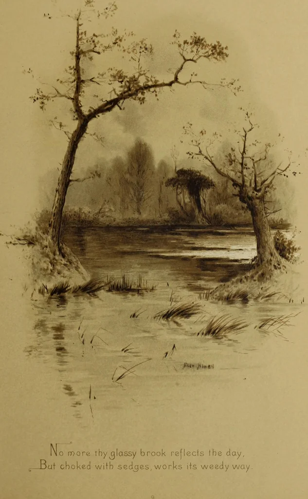 An illustration from The deserted village, 1800, leaf 12