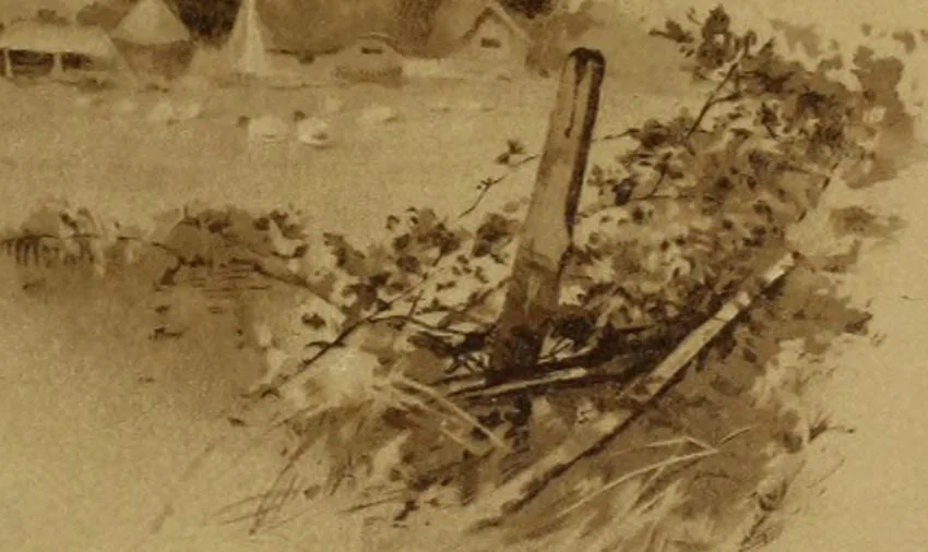 An illustration from The deserted village, 1800, leaf 38