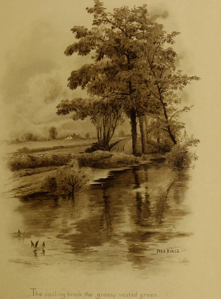 An illustration from The deserted village, 1800, leaf 42