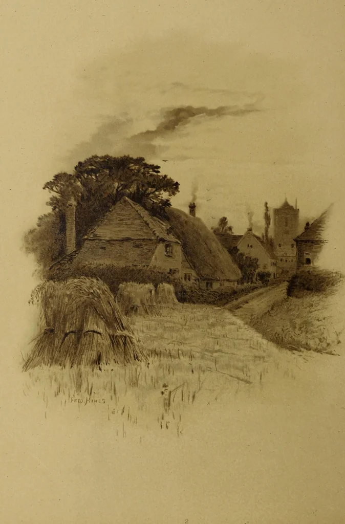 An illustration from The deserted village, 1800, leaf 5